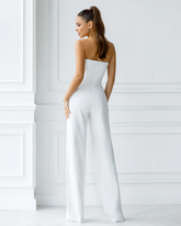 Gorgeous Strapless White Jump Suit